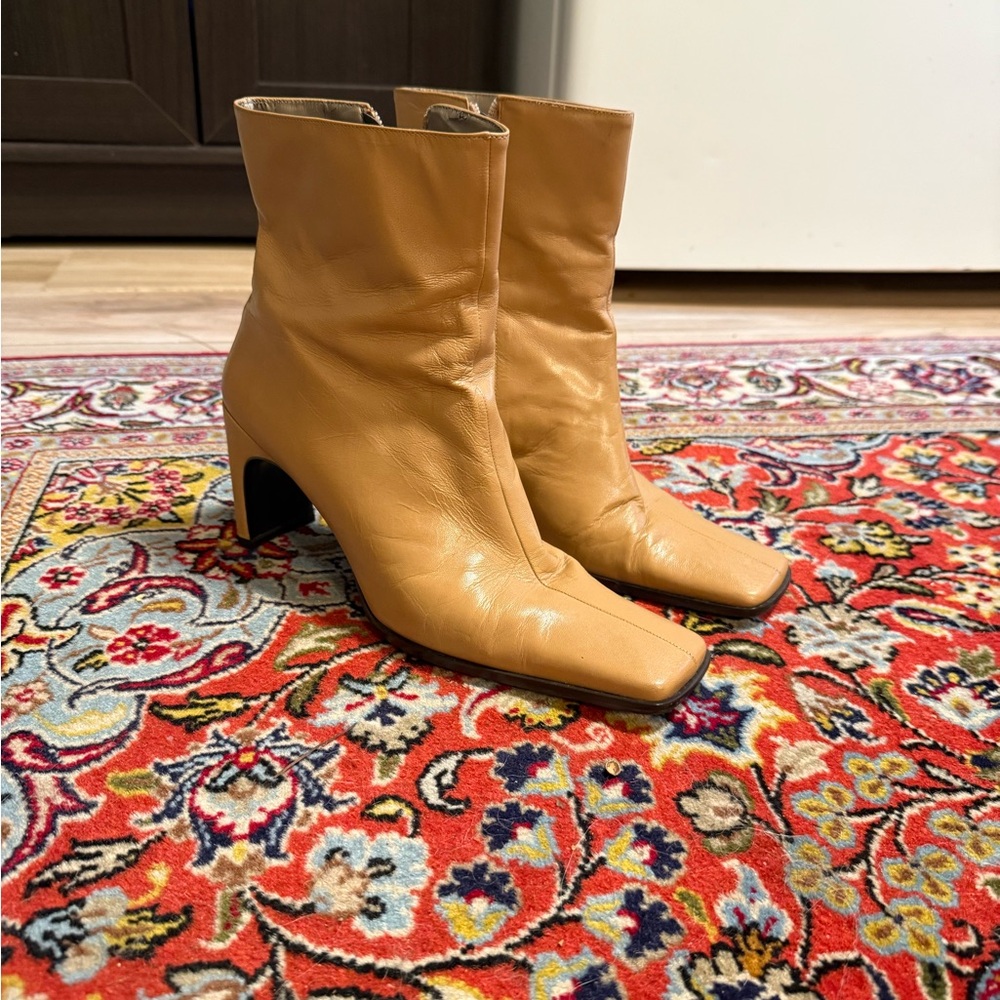 90s Look Vintage Square Toe Boots size 9.5